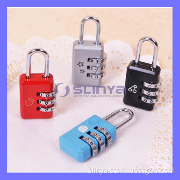 3 Digit Resettable Combination Mini Cute Travel Luggage Security Code Lock ,Smart Password Bag Color Lock ,Promotion Hot Sale Gift Padlock (GT-715)